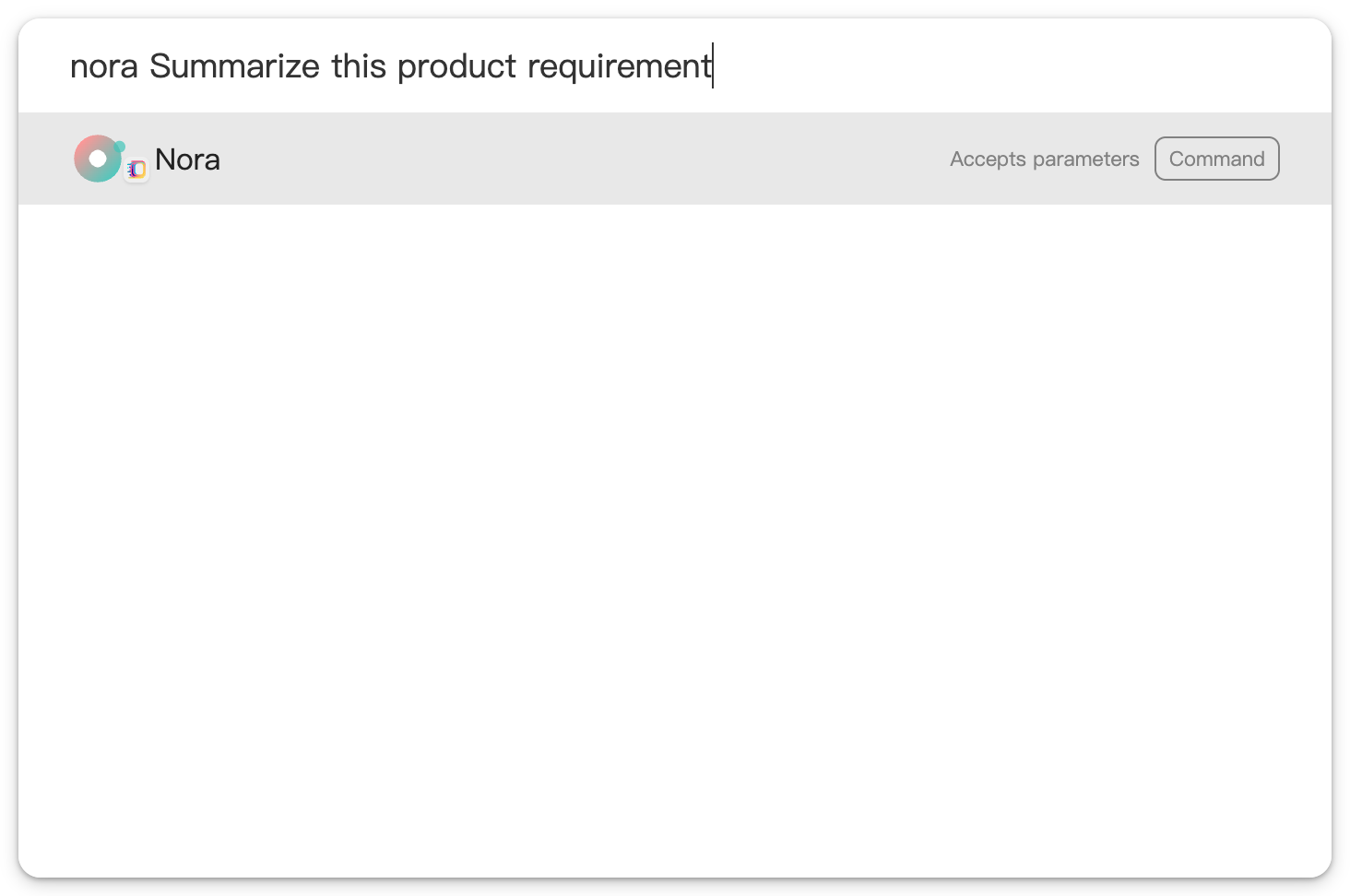Sending a request to Nora from the Sliprail unified input